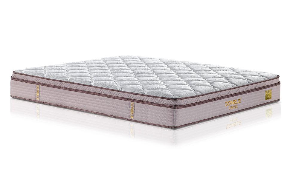 床头豪华实木框架皮床，天然环保高回弹海棉皮床，东莞皮床生产东宝床垫